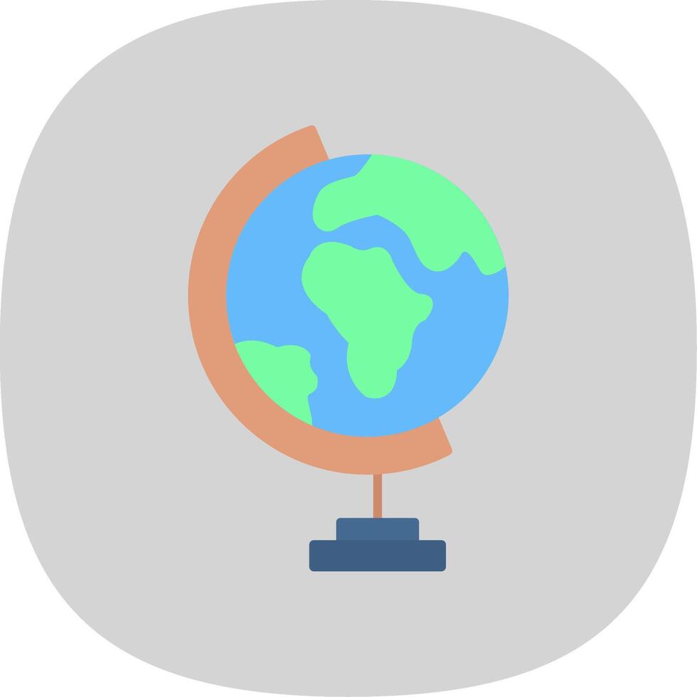 Geography Flat Curve Icon vector