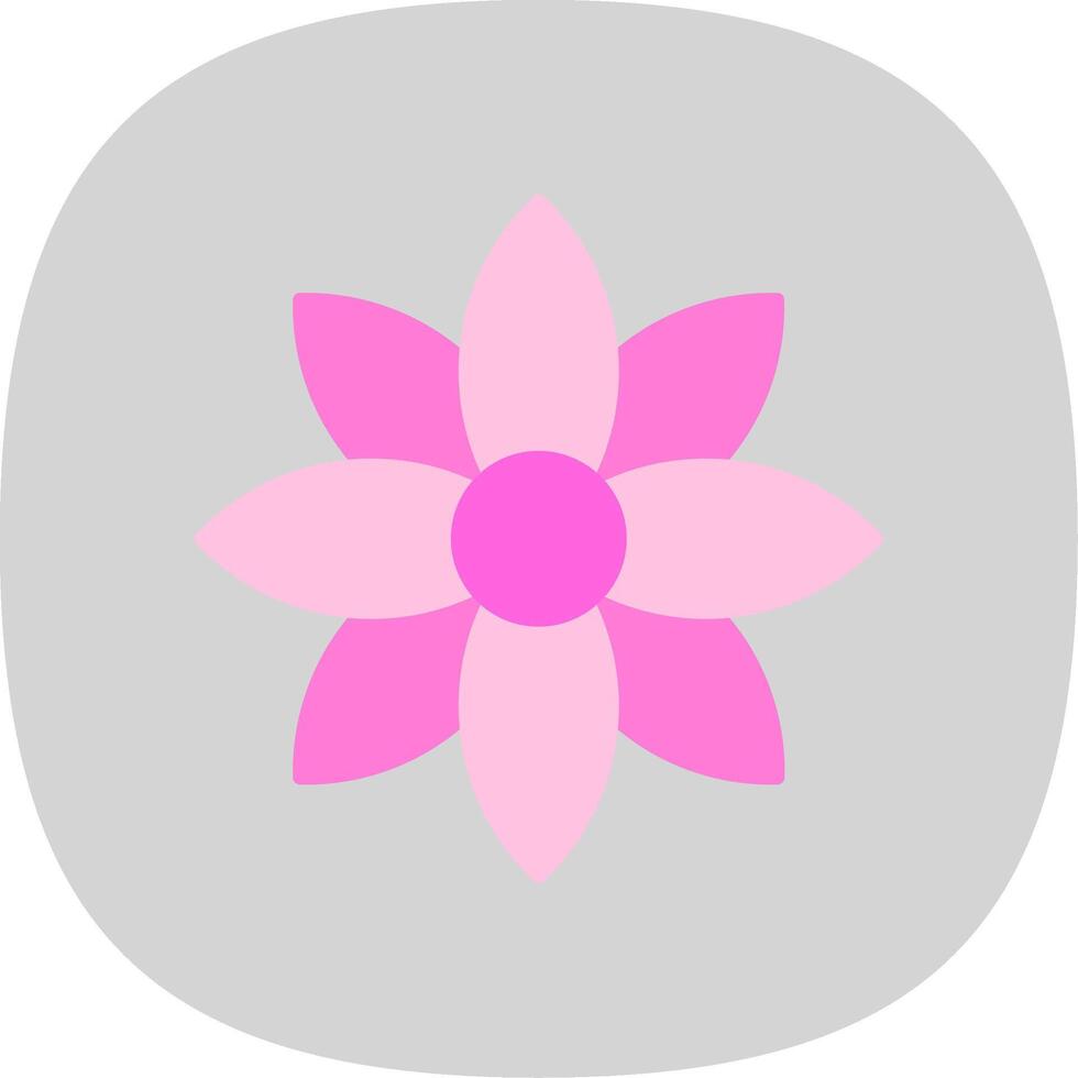 Dandelion Flat Curve Icon vector