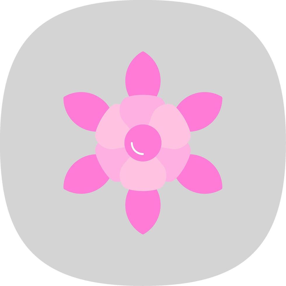 Daffodil Flat Curve Icon vector