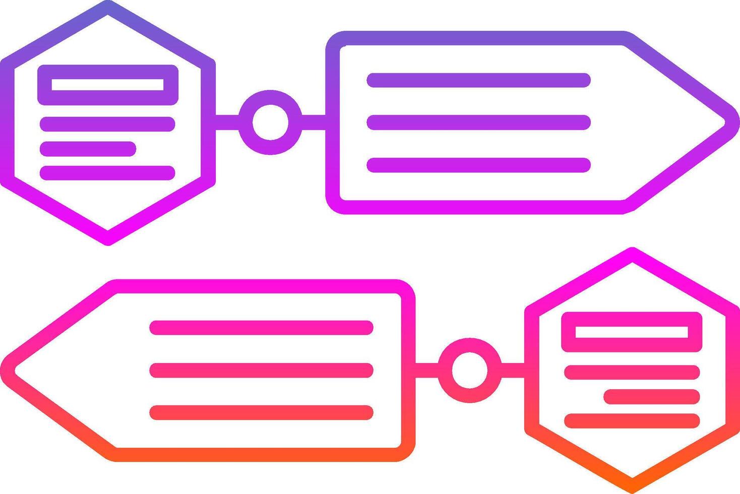 infografía elementos línea degradado icono vector