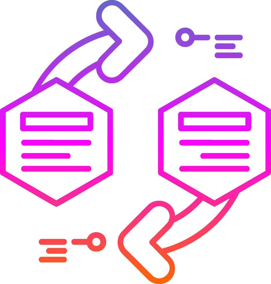 Infographic elements Line Gradient Icon vector