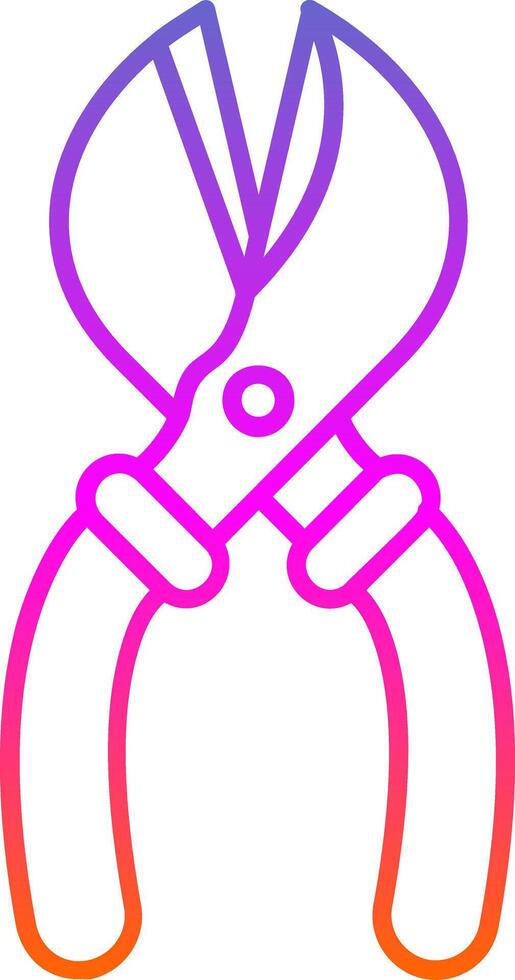 Scissors Line Gradient Icon vector