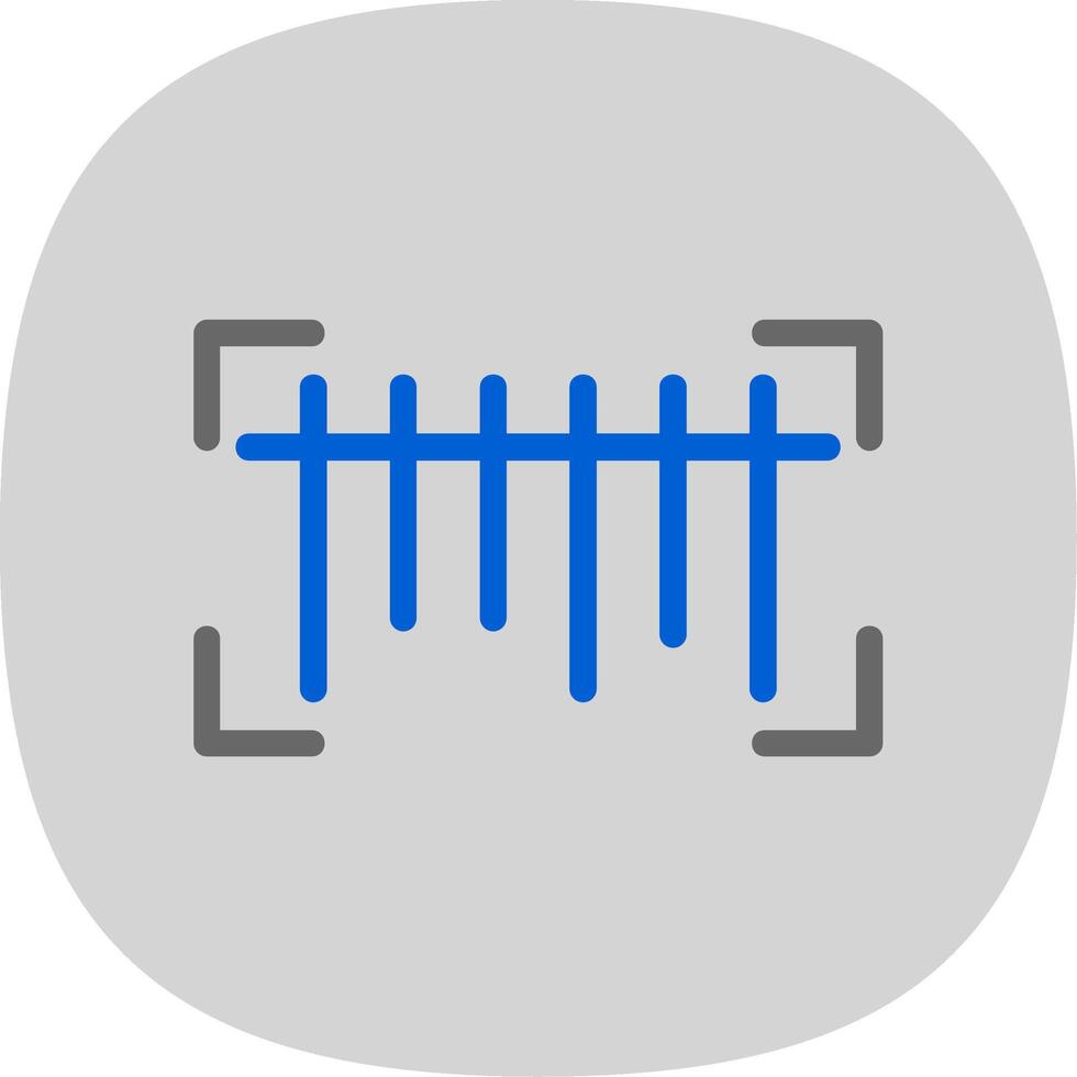 Barcode Flat Curve Icon vector