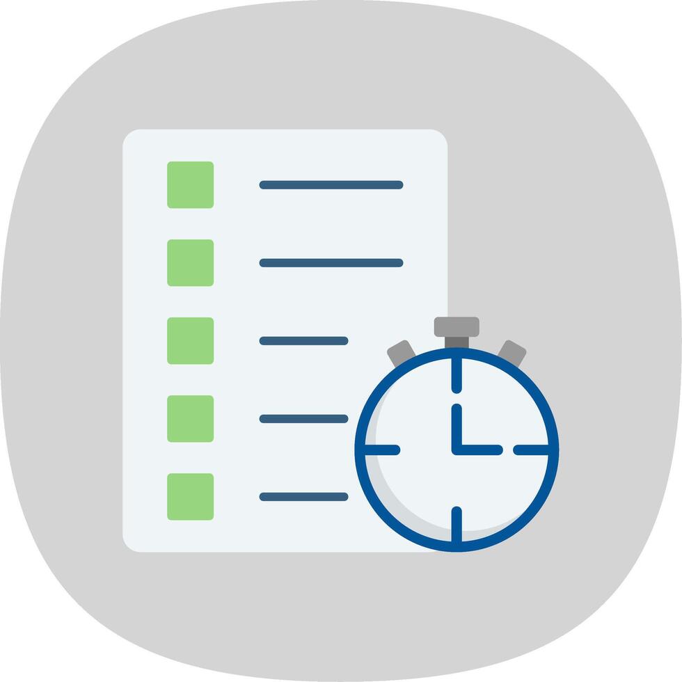 Track Of Time Flat Curve Icon vector