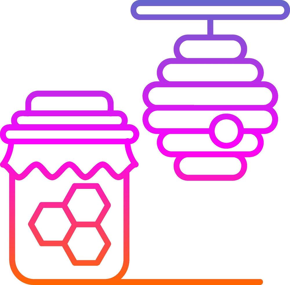 Honey Line Gradient Icon vector