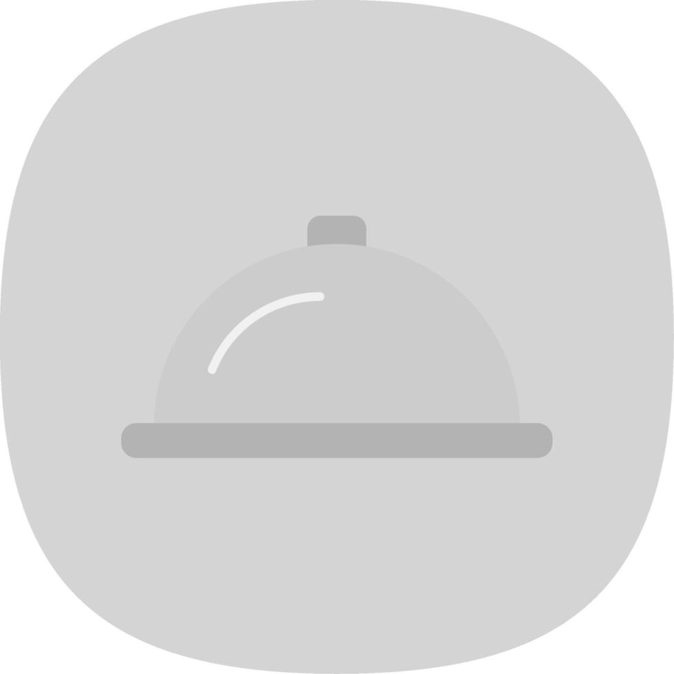 Serving Dish Flat Curve Icon vector