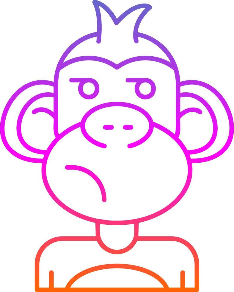 Suspicious Line Gradient Icon vector