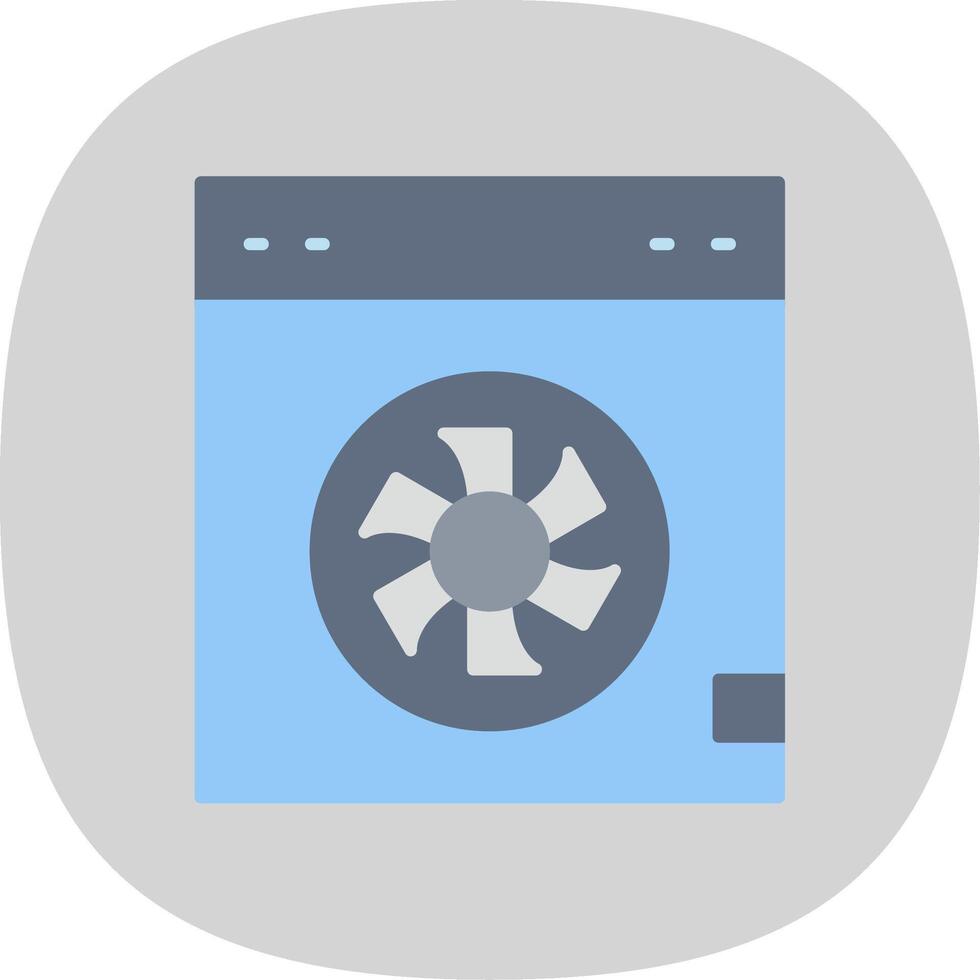 Cooler Flat Curve Icon vector