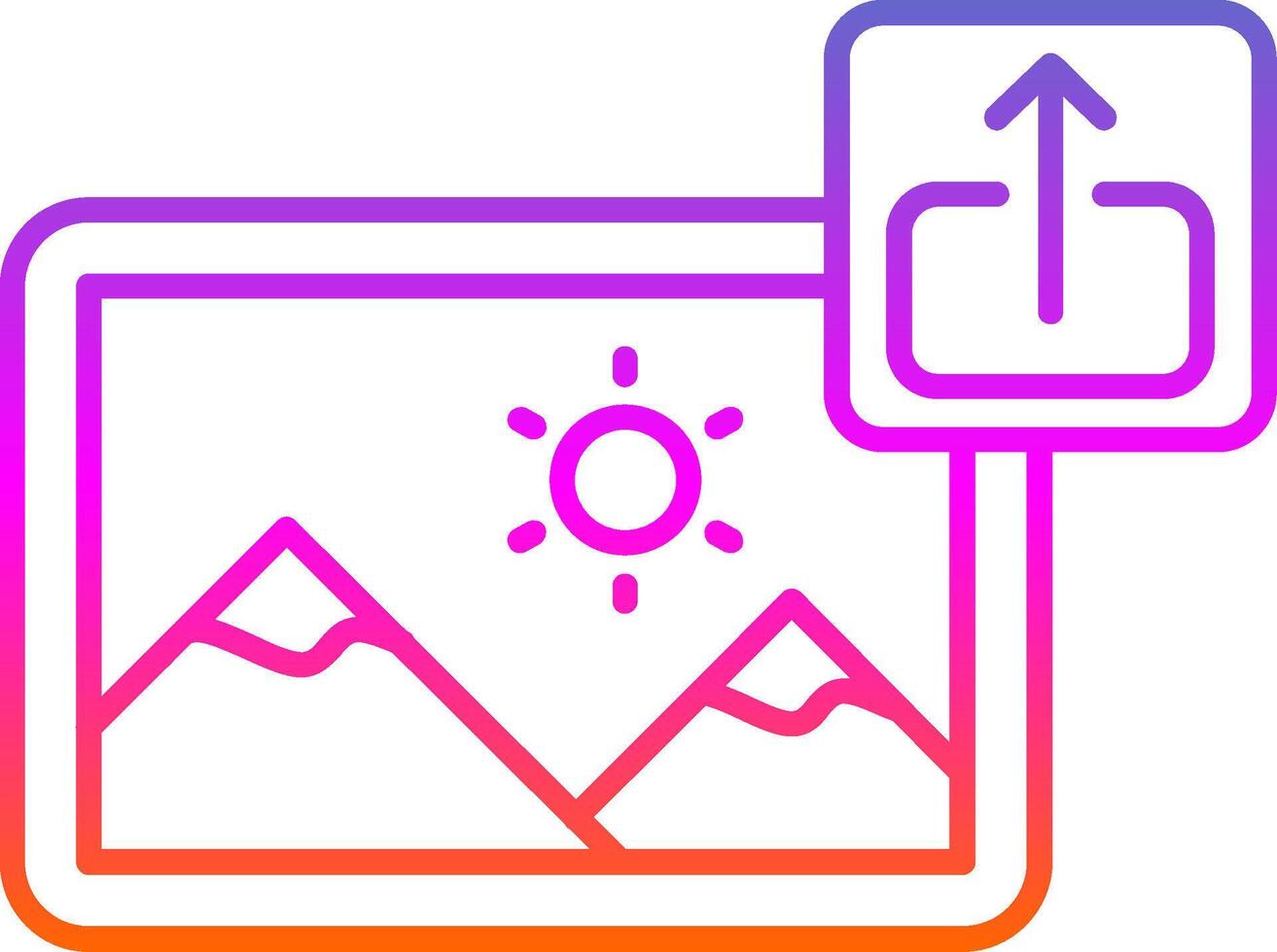 Export Line Gradient Icon vector