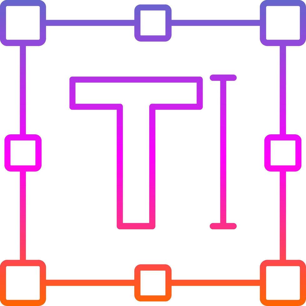 Text Line Gradient Icon vector