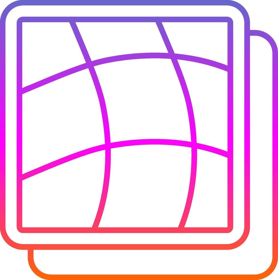 Warp Line Gradient Icon vector