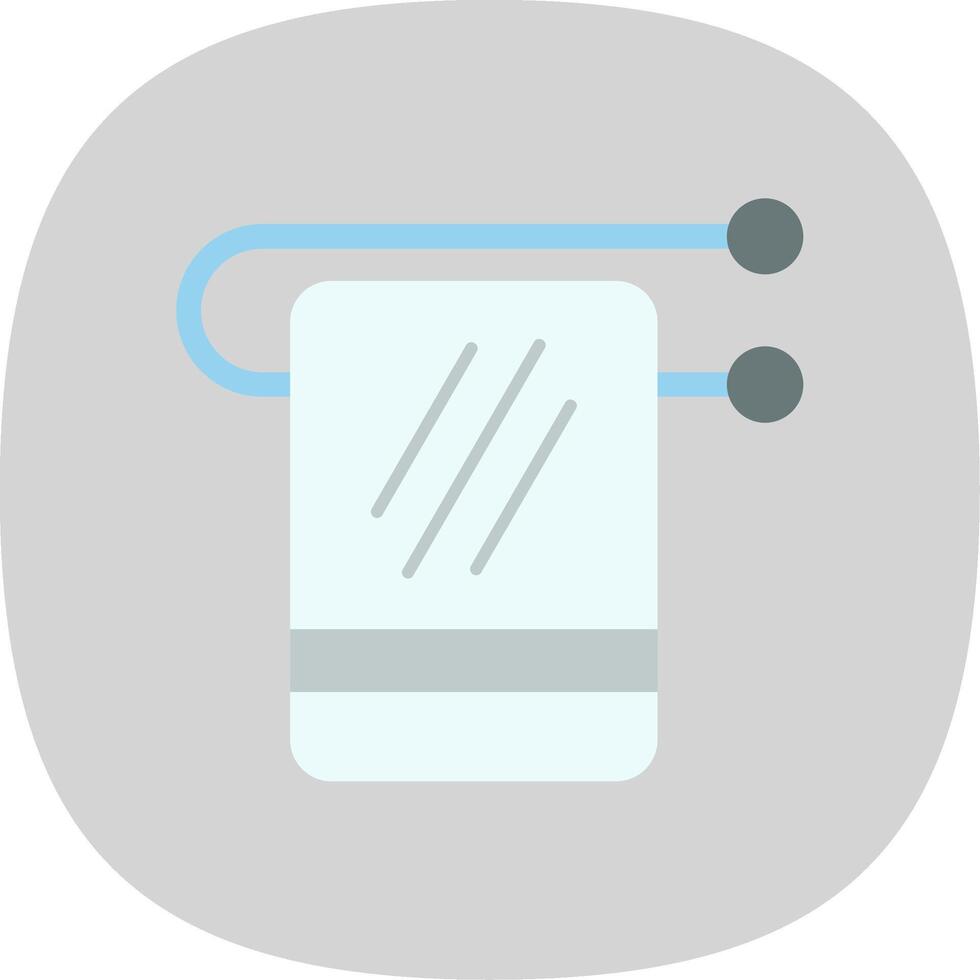 Towel Rack Flat Curve Icon vector