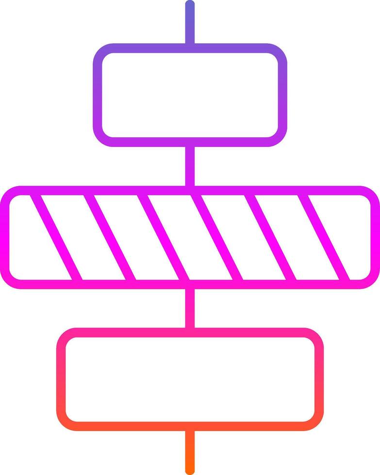 Center alignment Line Gradient Icon vector