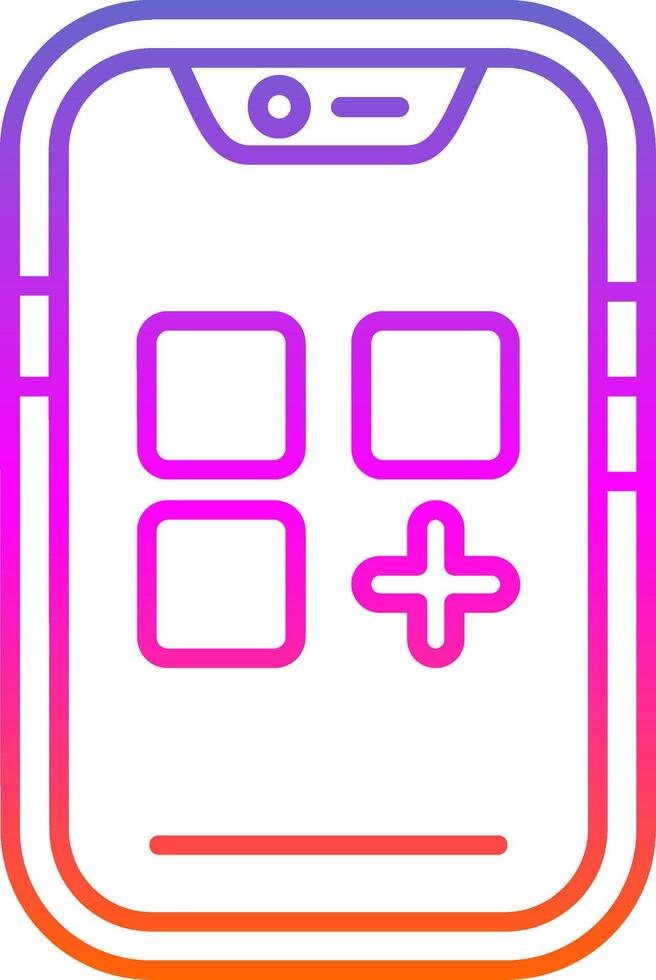 App Line Gradient Icon vector