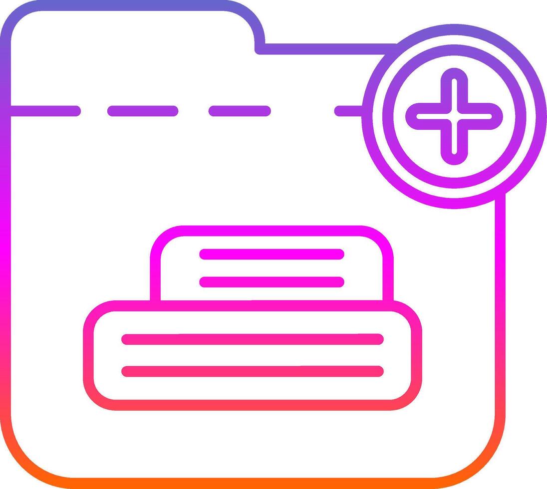 Folder Line Gradient Icon vector