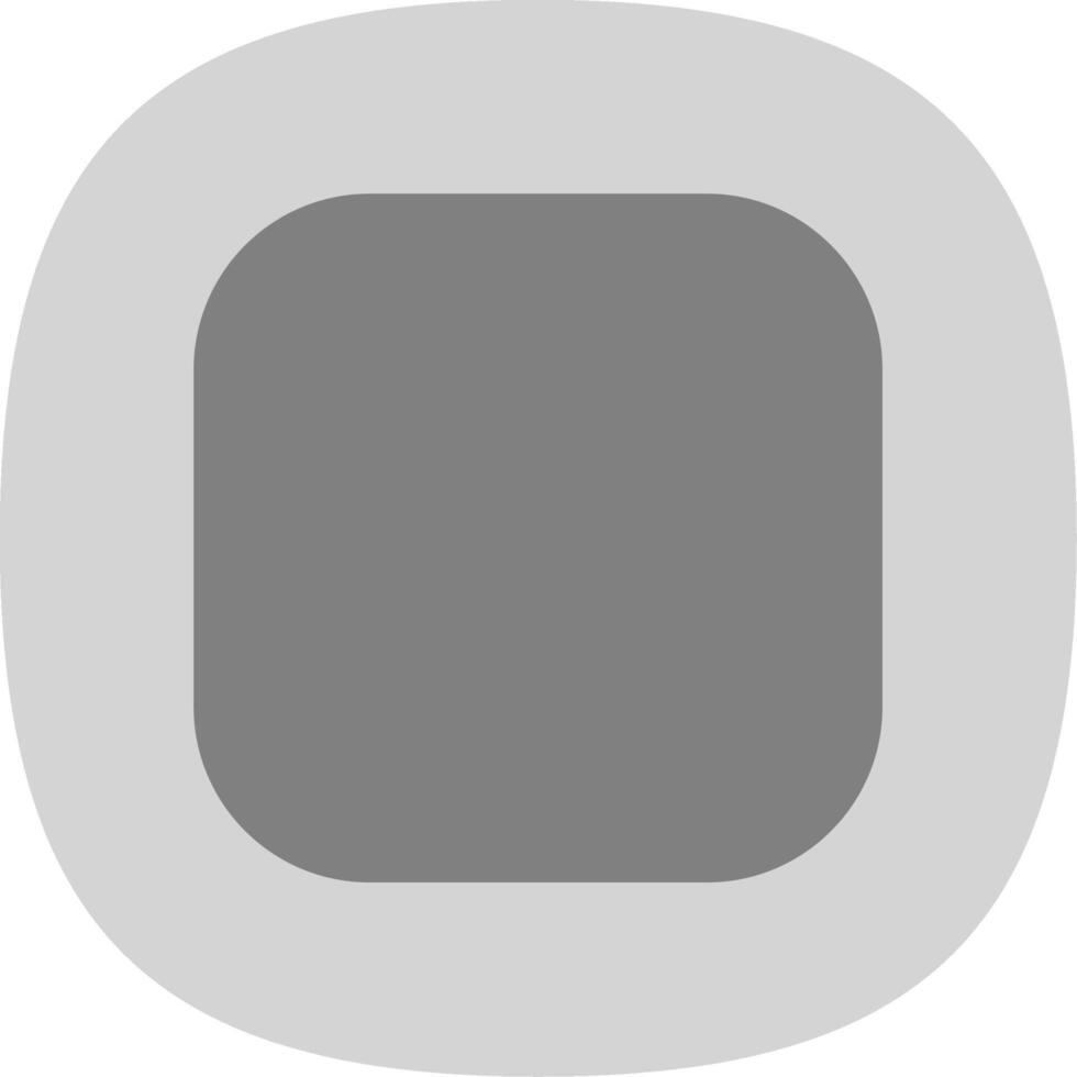 Round Corner Flat Curve Icon vector