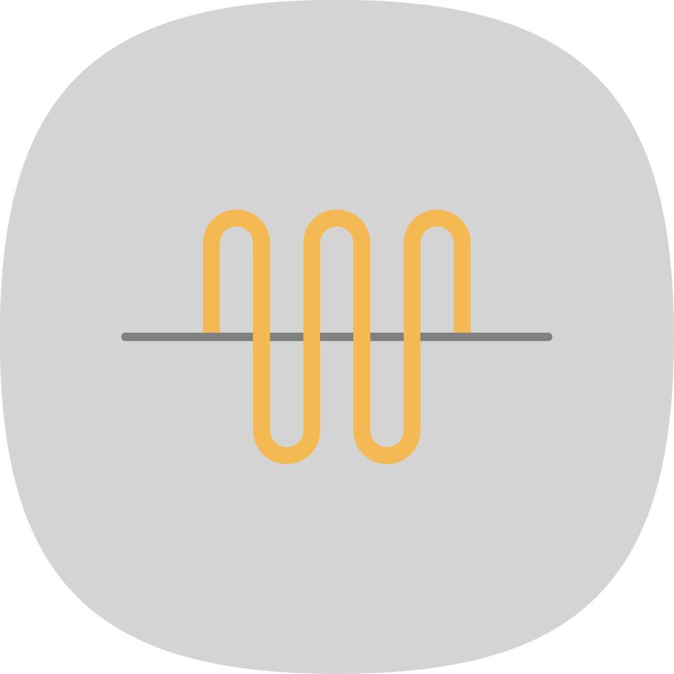Audio Wave Flat Curve Icon vector