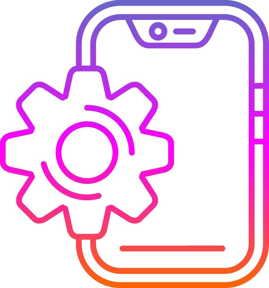 Setting Line Gradient Icon vector