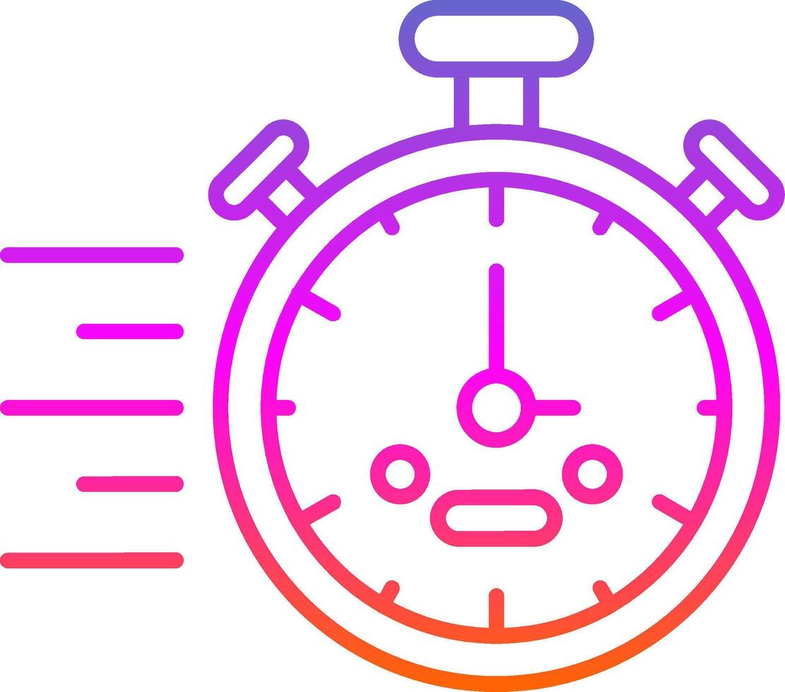 Stopwatch Line Gradient Icon vector