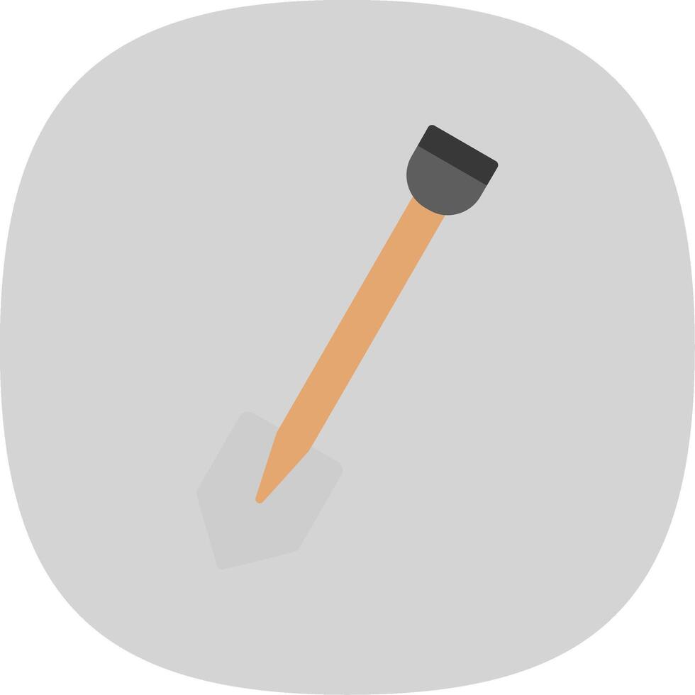 Shovel Flat Curve Icon vector