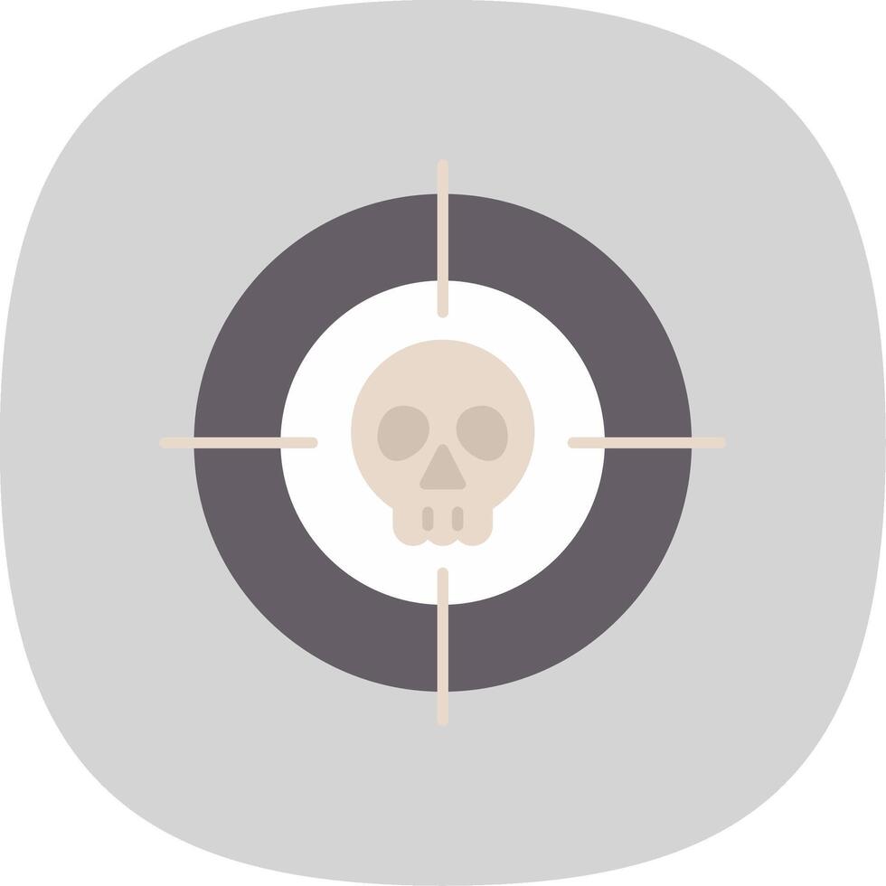 Targeted Flat Curve Icon vector
