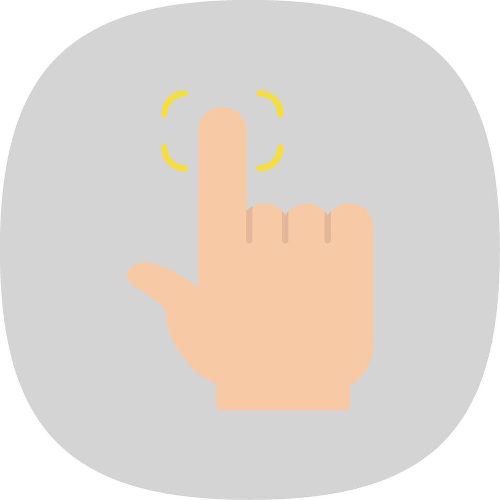 Finger Print Flat Curve Icon vector