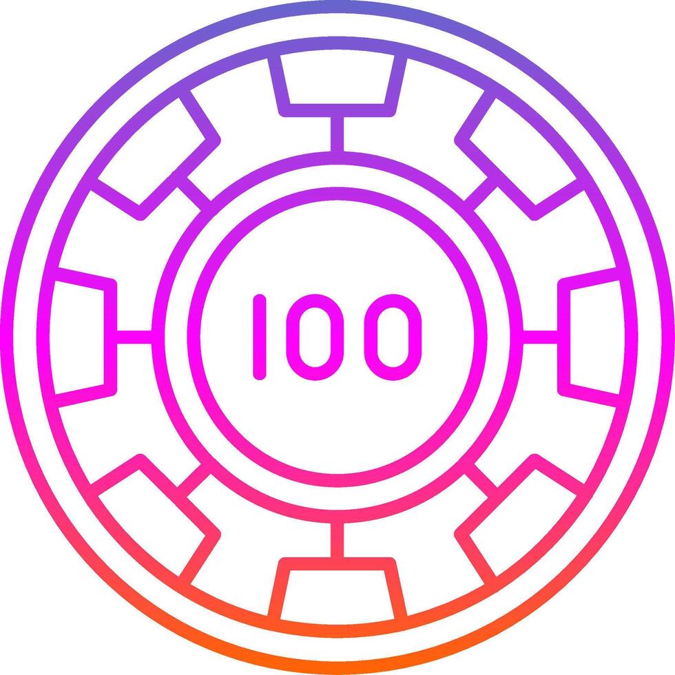 Chip Line Gradient Icon vector