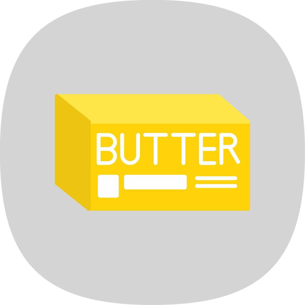 Butter Flat Curve Icon vector