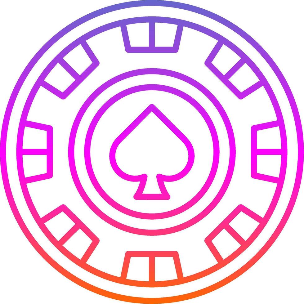 Chip Line Gradient Icon vector