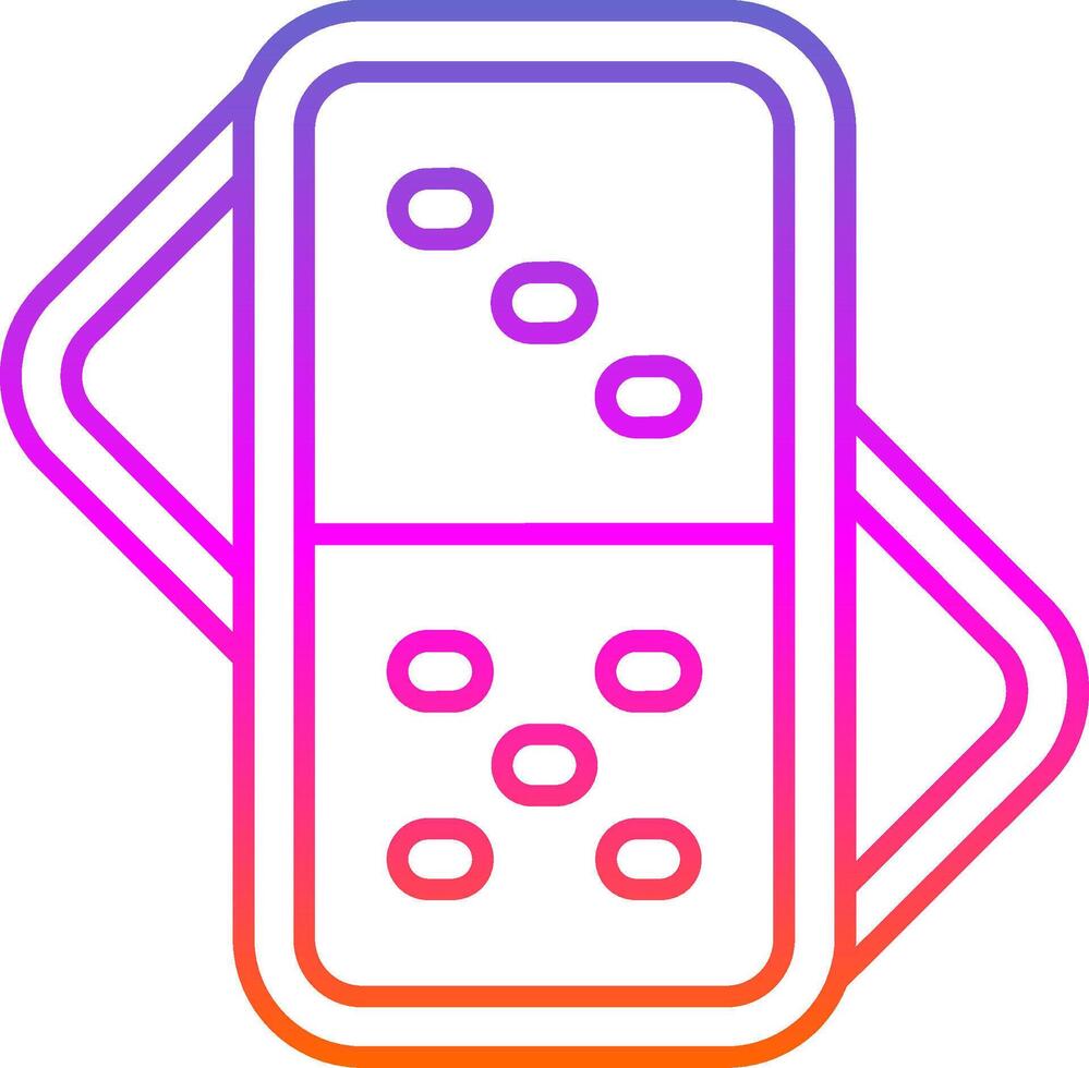 Domino Line Gradient Icon vector