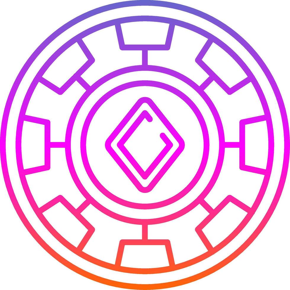 Chip Line Gradient Icon vector