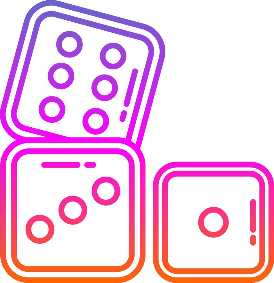 Dices Line Gradient Icon vector