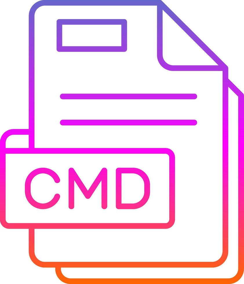 Cmd Line Gradient Icon vector