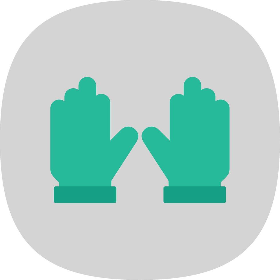 Gloves Flat Curve Icon vector