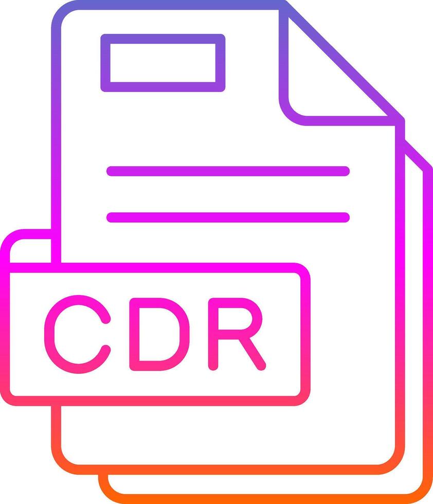 icono de gradiente de línea cdr vector