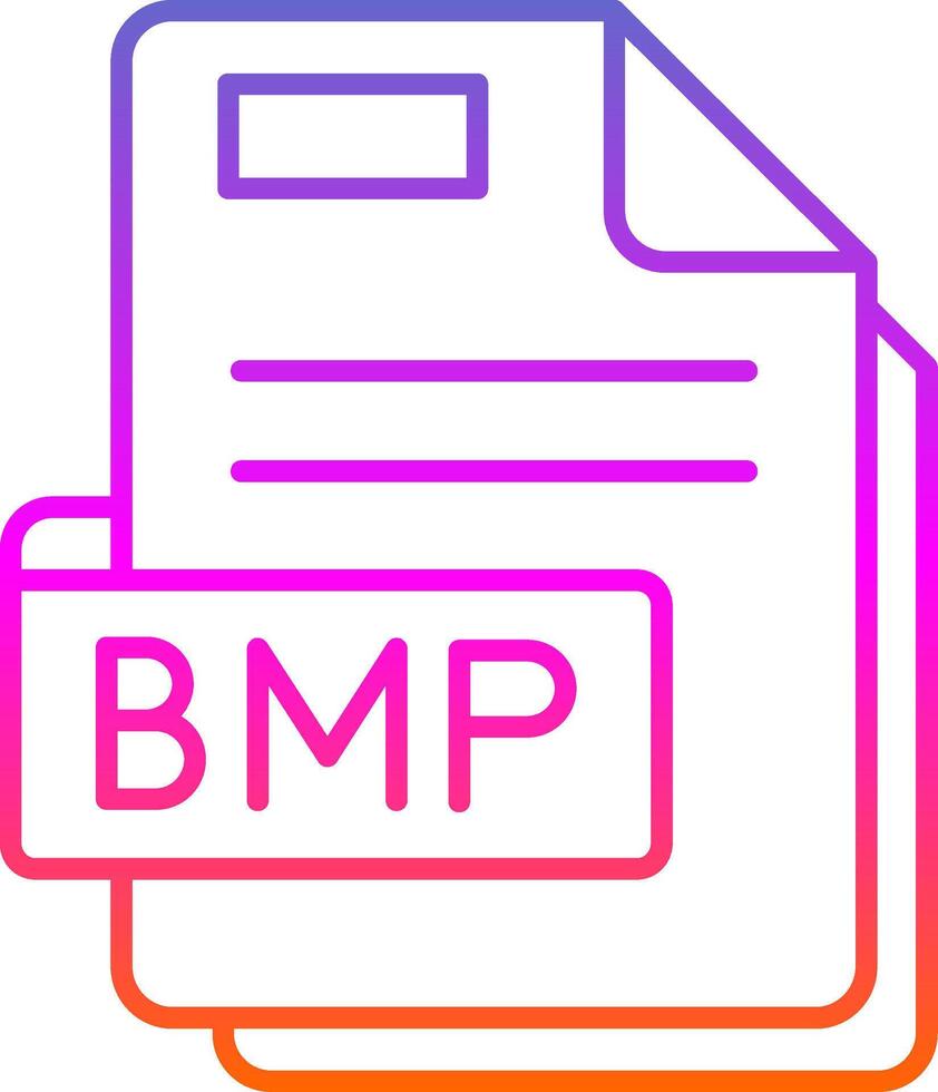 Bmp Line Gradient Icon vector