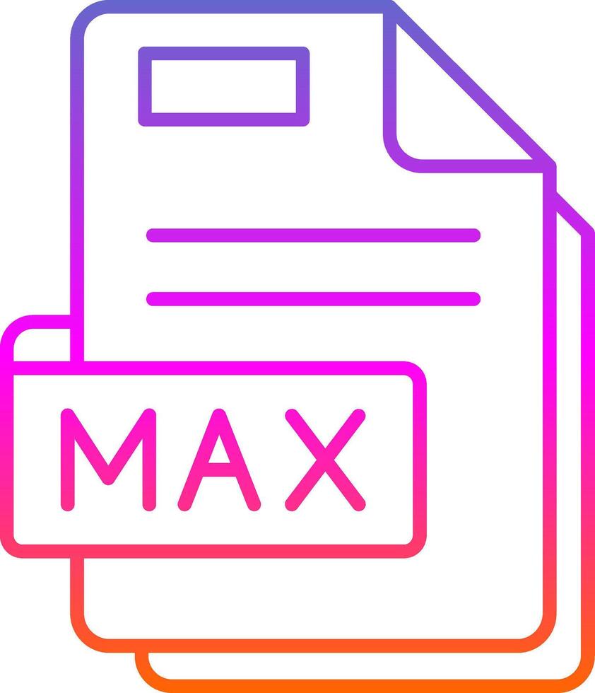 Max Line Gradient Icon vector