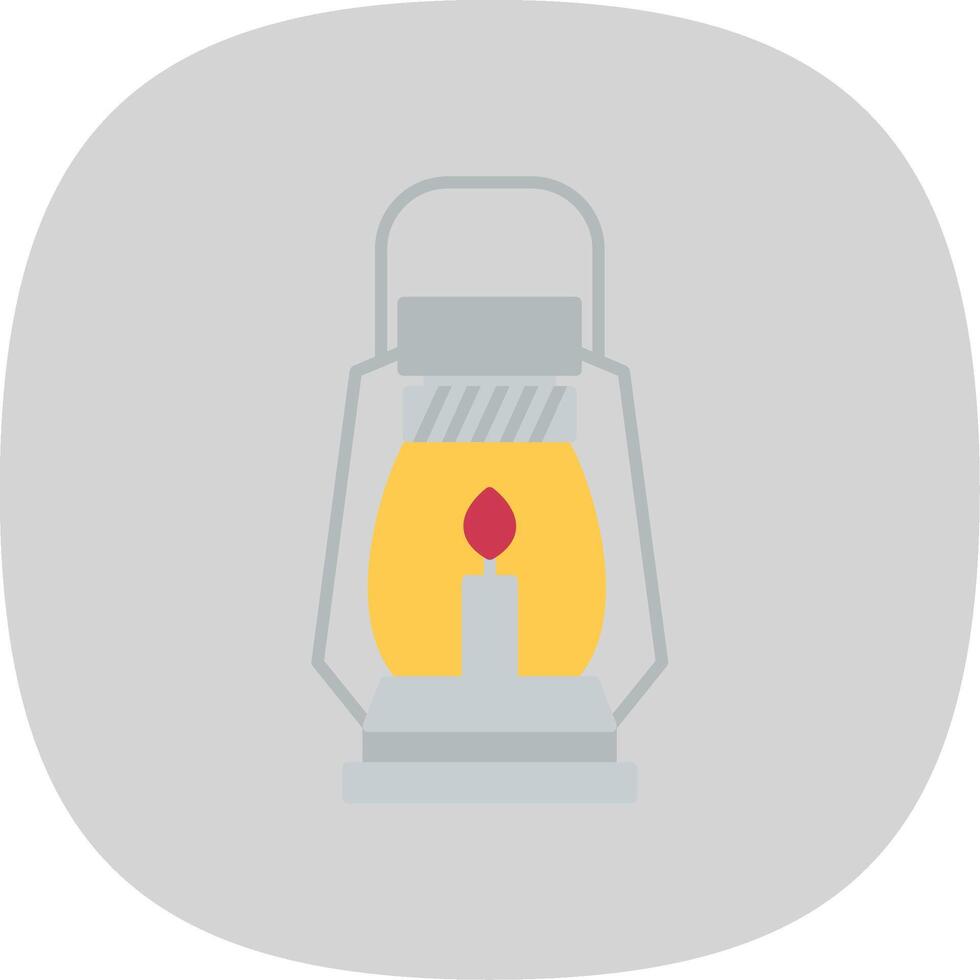 Gas Lamp Flat Curve Icon vector