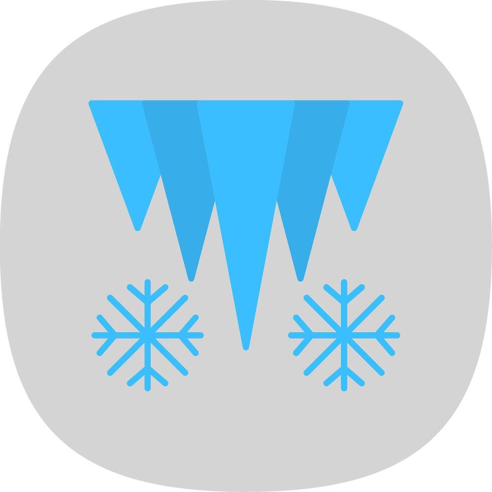 Icicle Flat Curve Icon vector