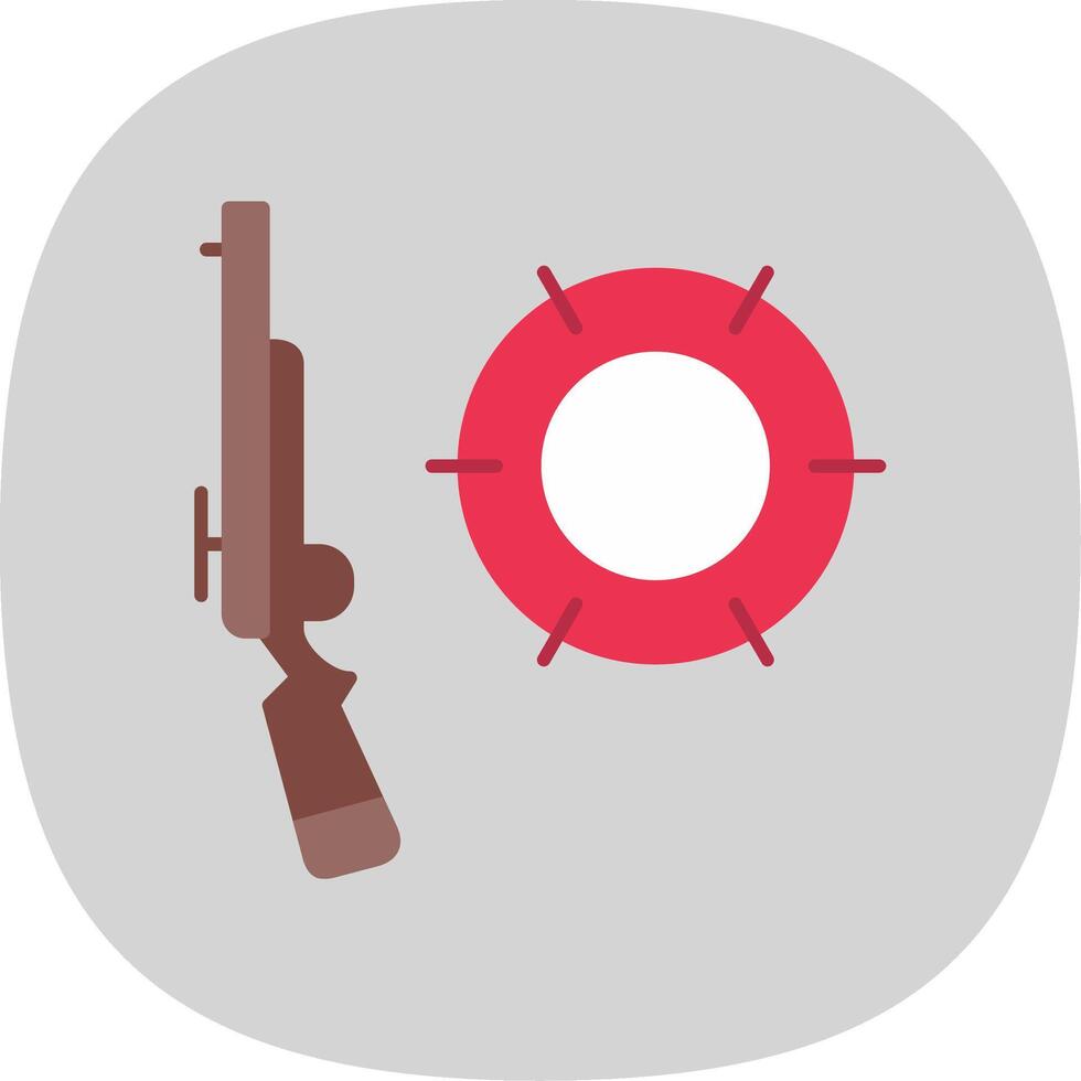 Hunting Flat Curve Icon vector