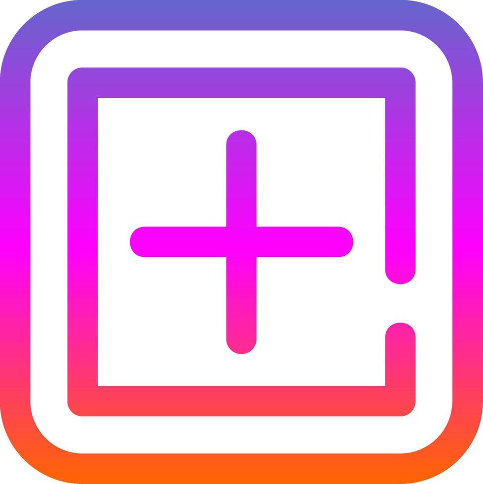 Add square Line Gradient Icon vector