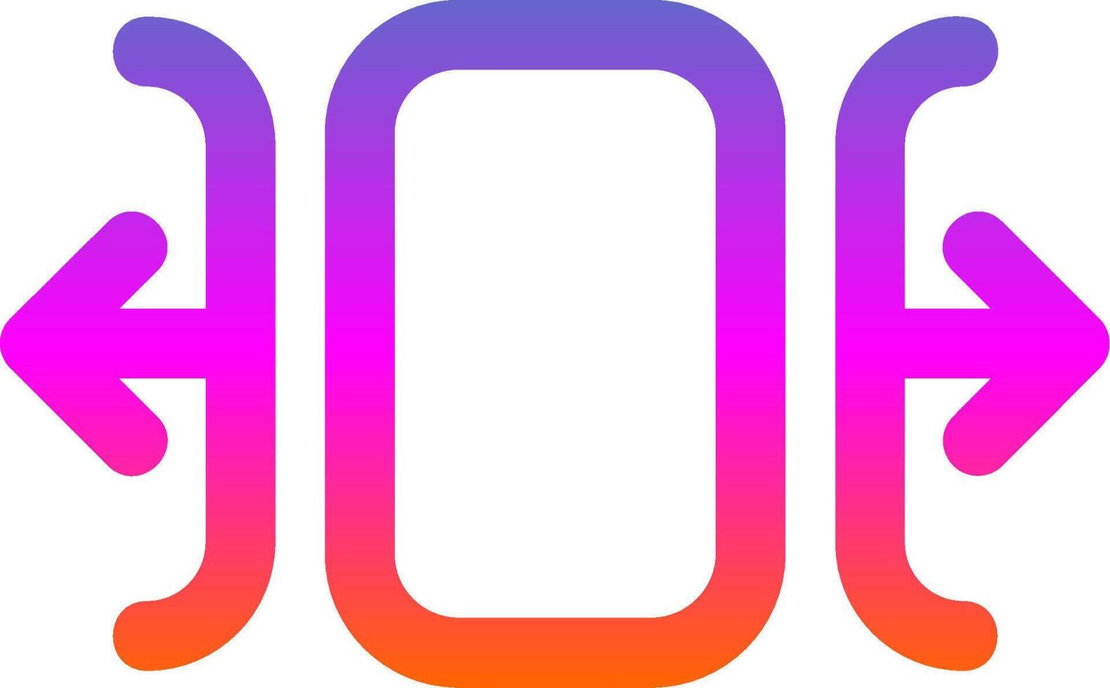 Carousel horizontal Line Gradient Icon vector