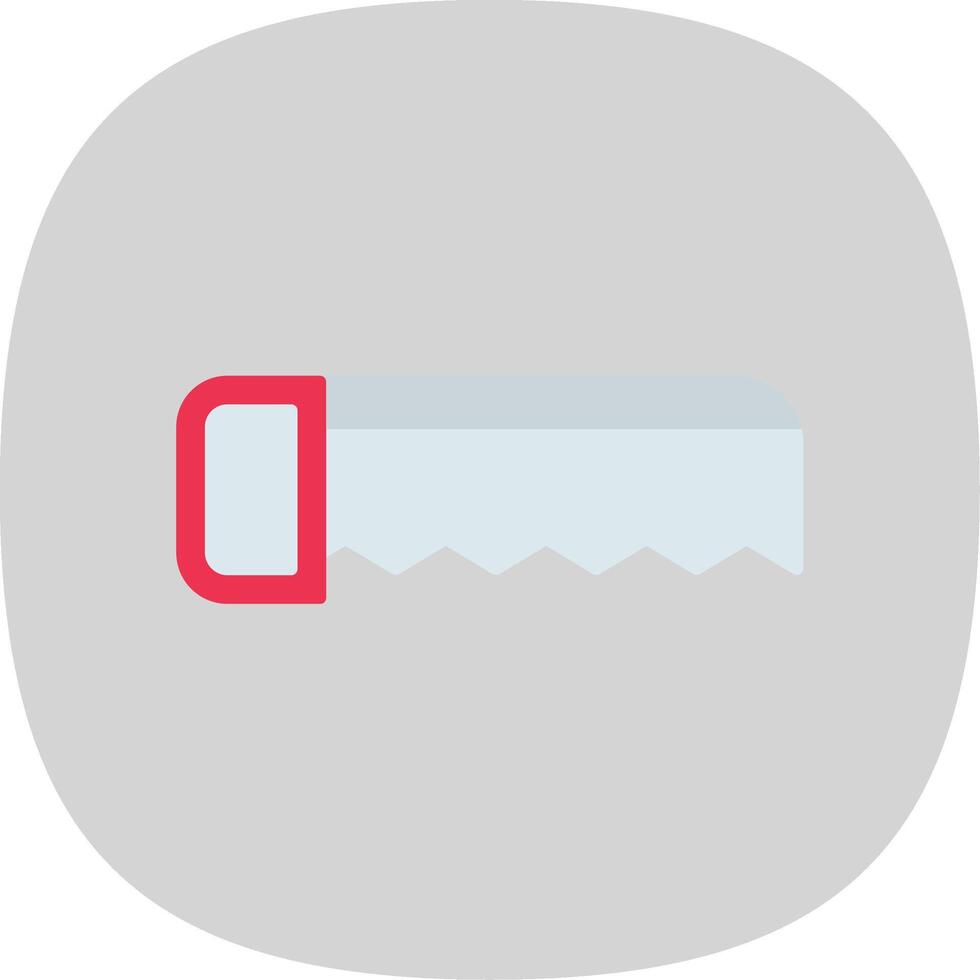 Saw Flat Curve Icon vector