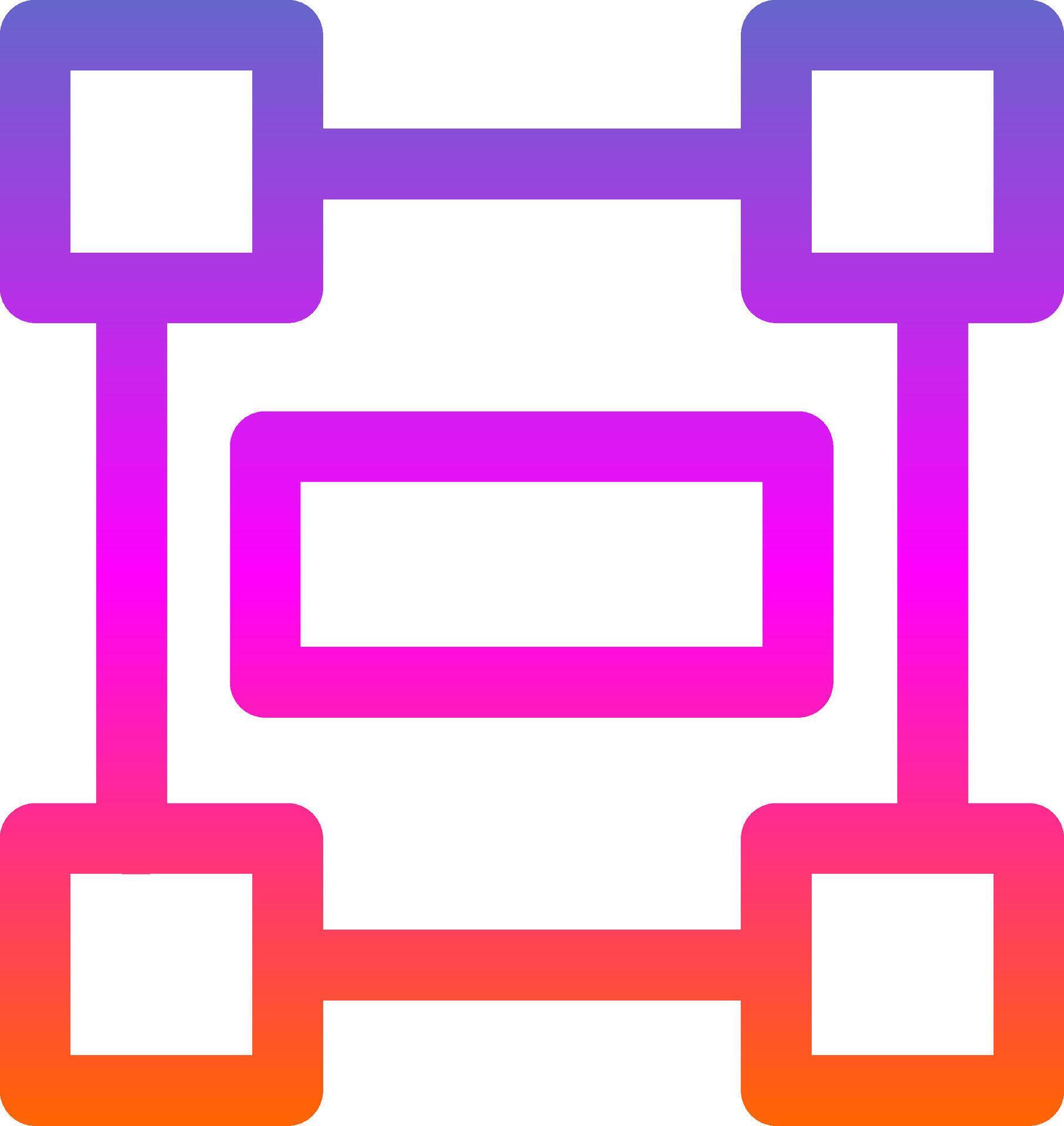 Rectangle frame Line Gradient Icon 39231565 Vector Art at Vecteezy