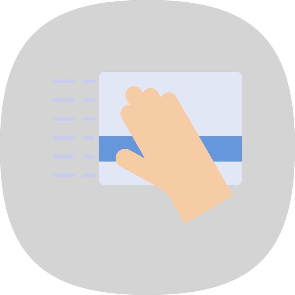 Dusting Flat Curve Icon vector