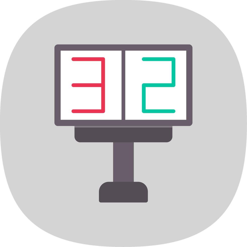 Scoreboard Flat Curve Icon vector