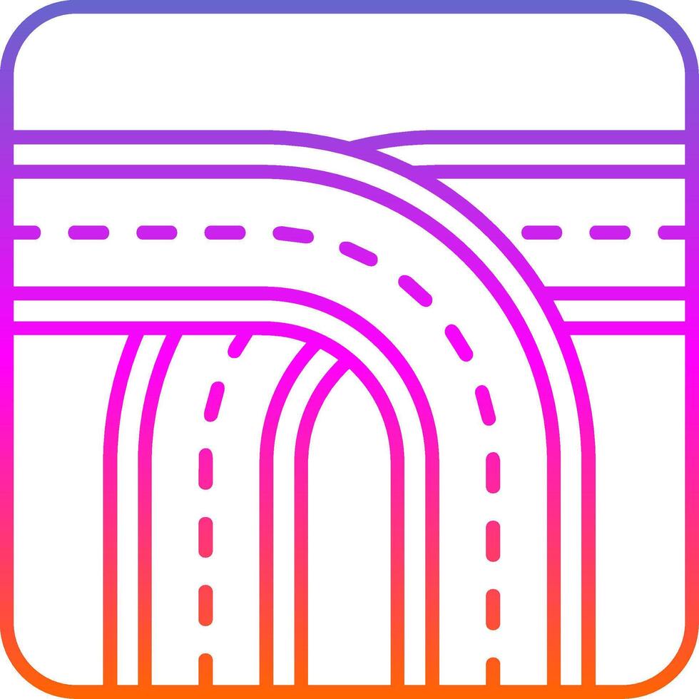 Crossing Line Gradient Icon vector