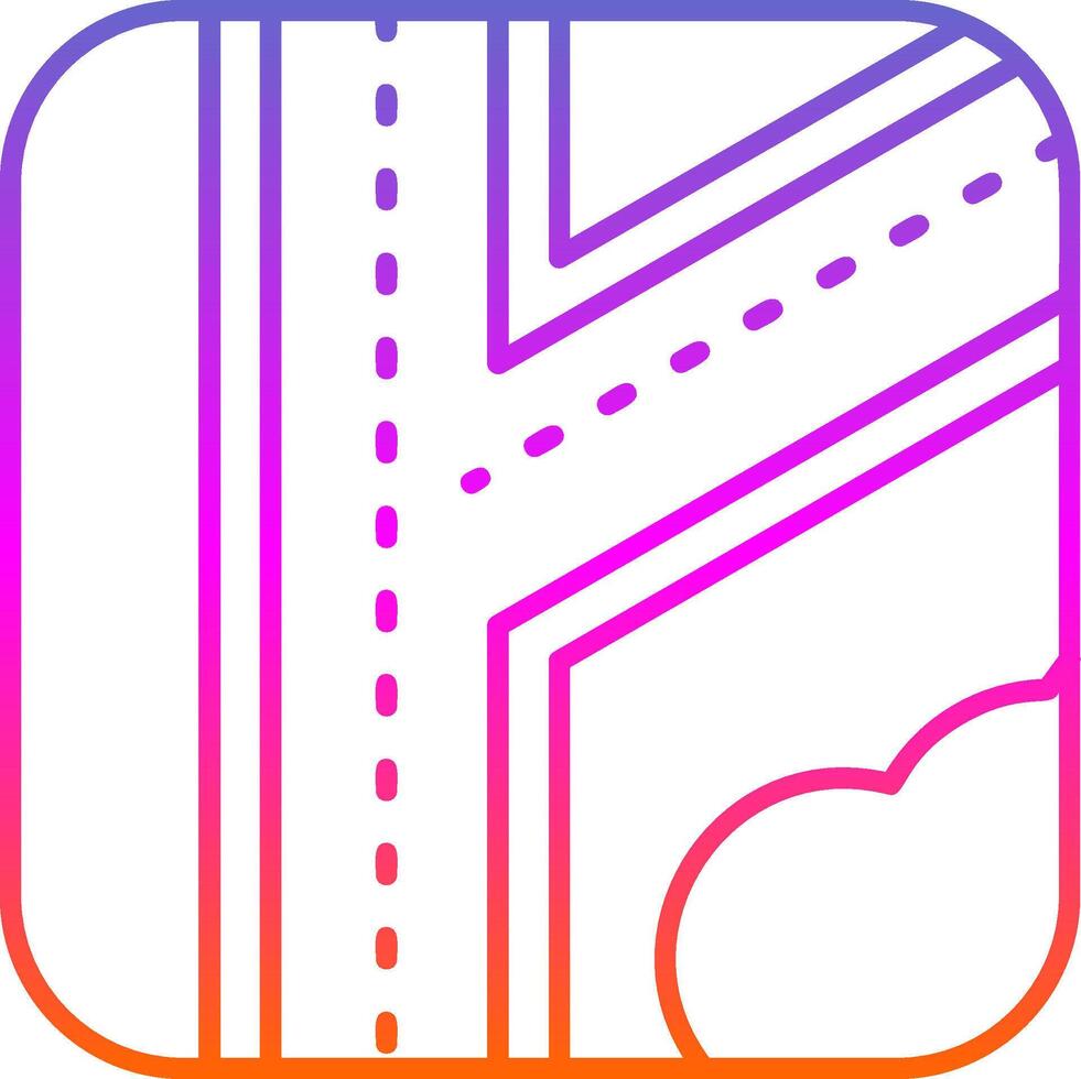 Road Line Gradient Icon vector