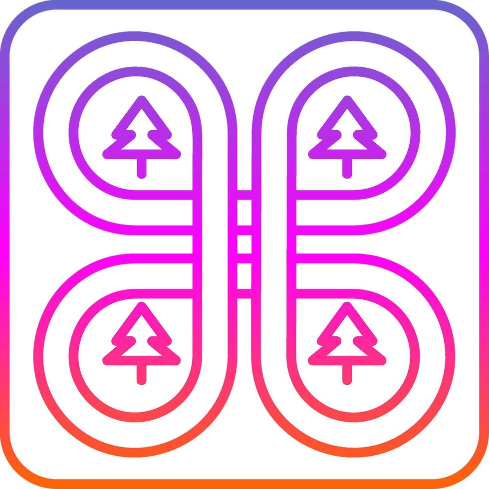 Overpass Line Gradient Icon vector