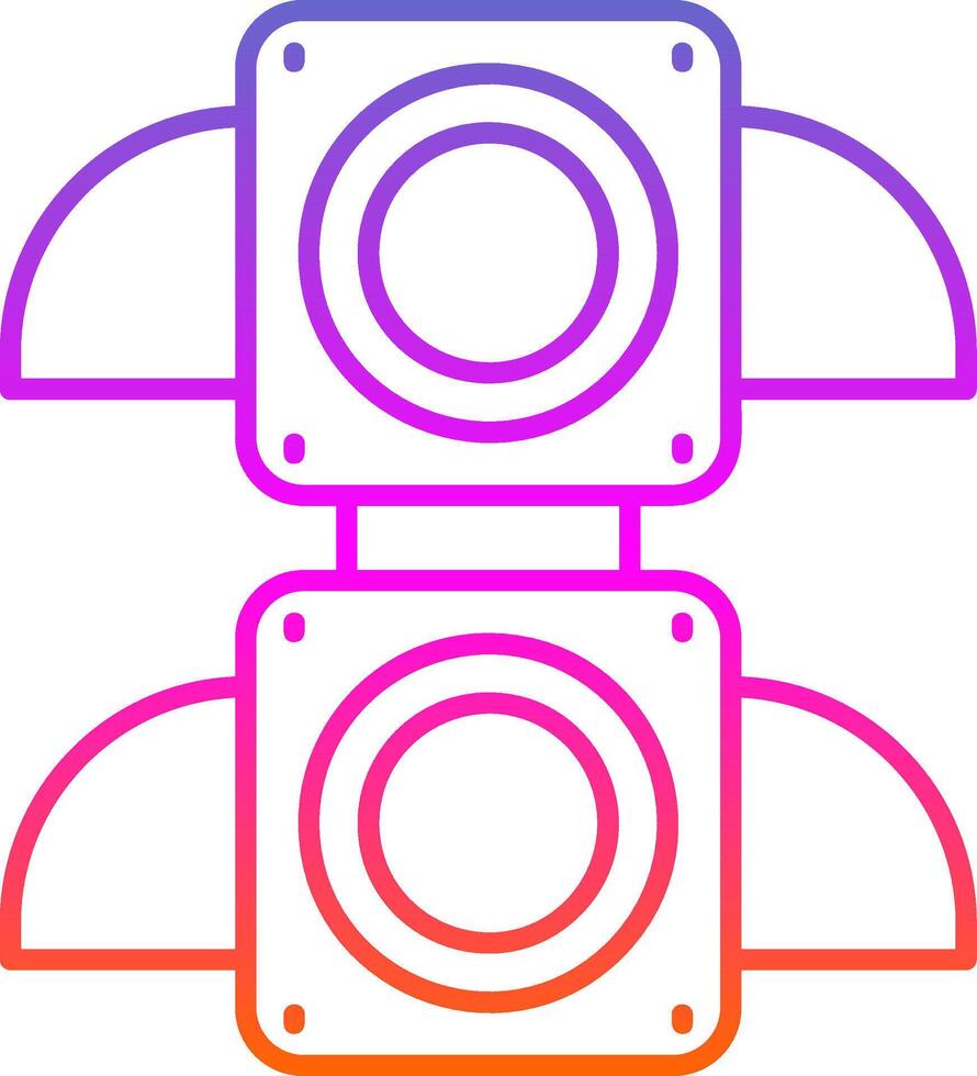Traffic light Line Gradient Icon vector